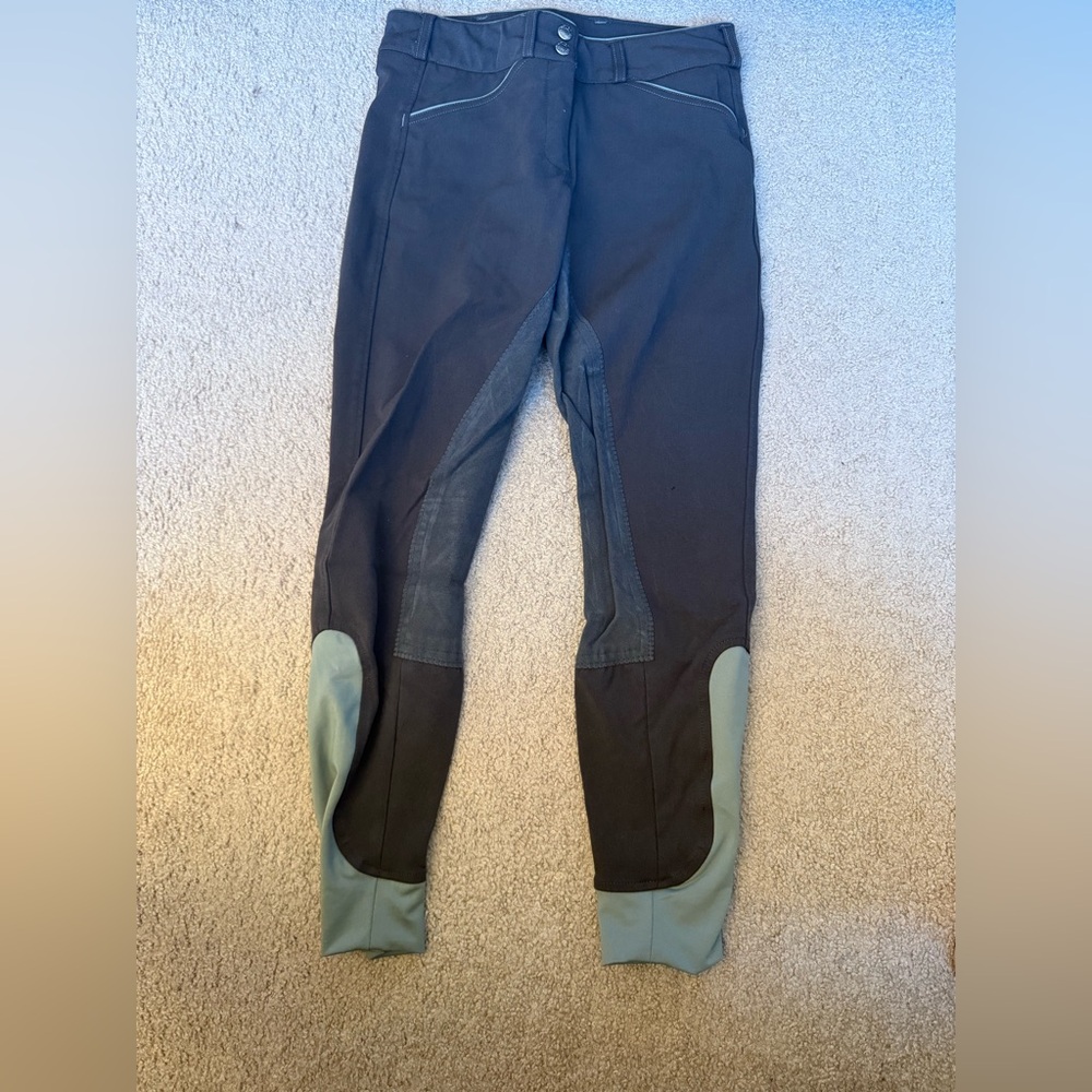 Women's Grey Full Seat Dover Saddlery Breeches